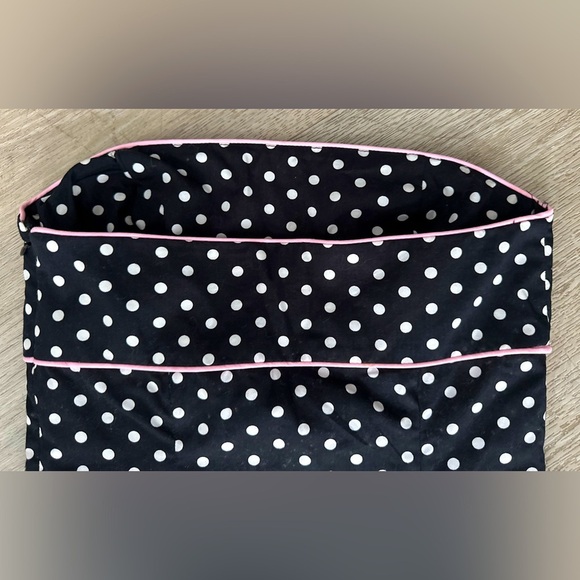 Y2K Strapless Polka Dot Dress w Pink Trim and Scalloped Hem Bottom NWOT - Picture 6 of 10